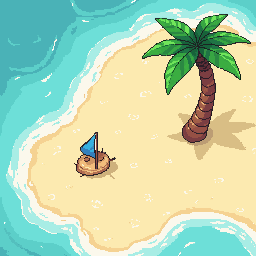 Animated pixel art game map